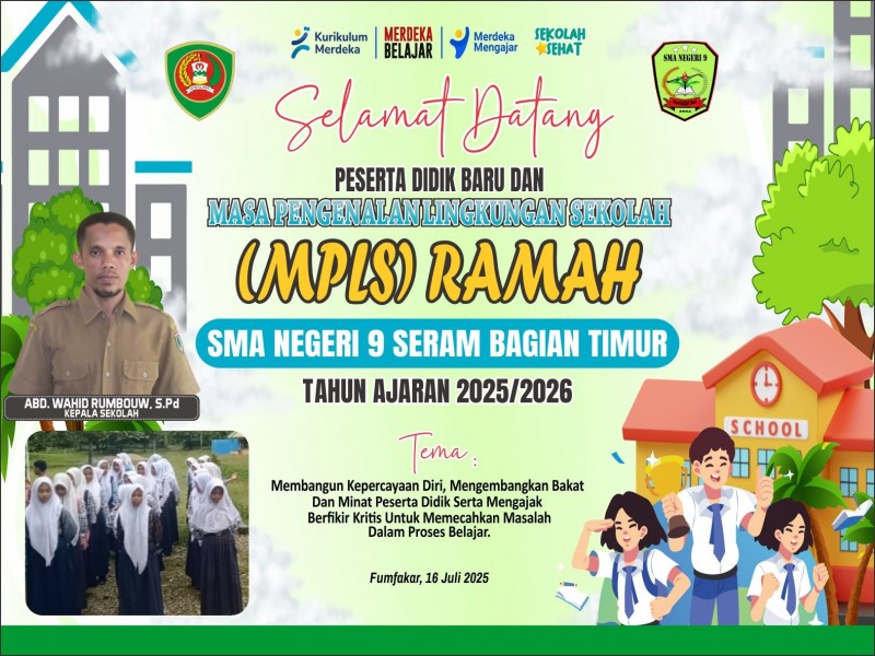 Kegiatan MPLS tahun 2025 di Buka Oleh Bapak Abdul Wahid Rumbouw, S.Pd.I Selaku Kepala Sekolah SMA Negeri 9 SBT